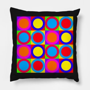 colorful retro pop art design Pillow