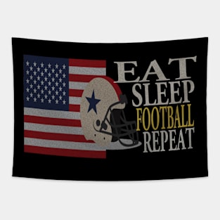 Eat sleep football repeat Tapestry