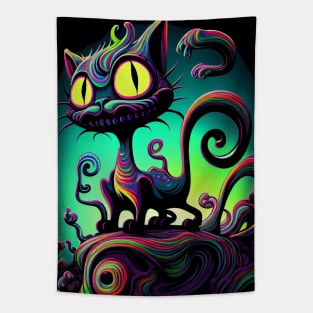 Psychedelic Cat 34.0 Tapestry