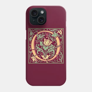 William Morris Vintage Letter O Phone Case