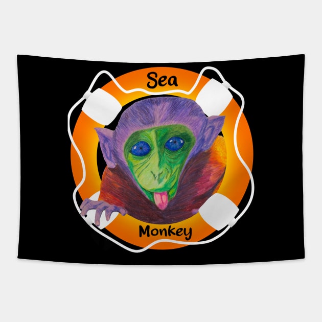 Sea Monkey madness Tapestry by Megan's Things