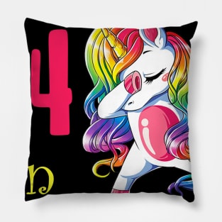 I Turned 24 in quarantine Cute Unicorn Dabbing Pillow