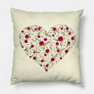 I love you floral heart Pillow