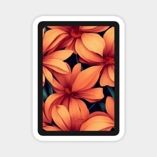 Beautiful Orange Flowers, for all those who love nature #155 Magnet