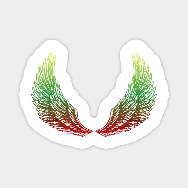 Reggae wings Magnet by DinoZard