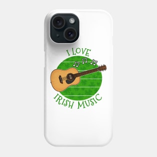 St Patrick's Day Guitarist, I Love Irish Music Phone Case
