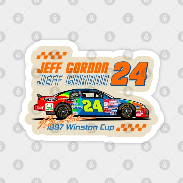 Jeff Gordon 24 Nascar Vintage Magnet by kucingtertawa