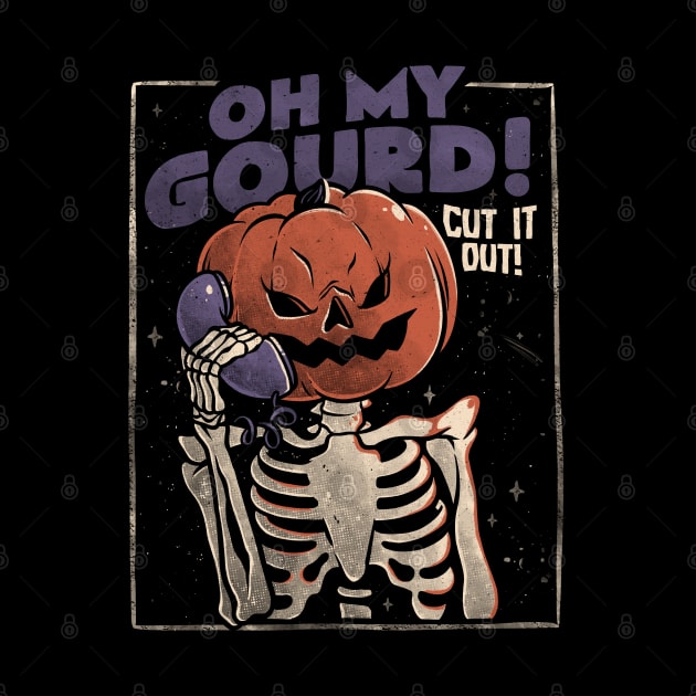 Oh My Gourd - Evil Halloween Pumpkin Skull Gift by eduely
