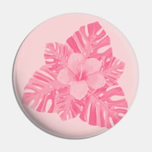 Tropical Pink Hibiscus Pin