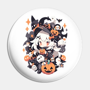 Kawaii Anime Halloween Pin