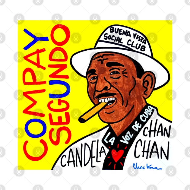 Compay Segundo pop folk art by krusefolkart