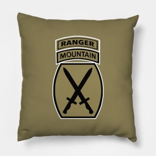 10th Mountain Division Ranger Brown Tab Pillow