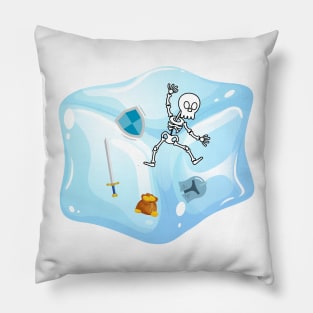 Gelatinous Cube - Ice Blue Pillow