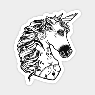 Tattooed Unicorn Magnet