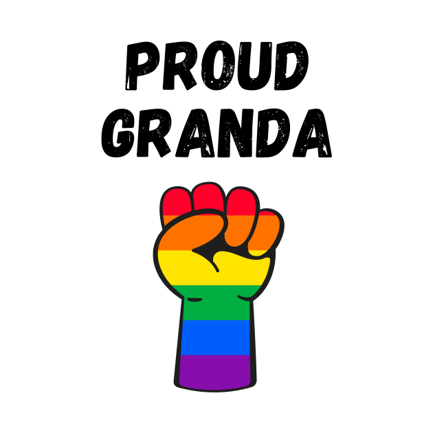 Proud Granda Rainbow Pride T Shirt Design by Rainbow Kin Wear