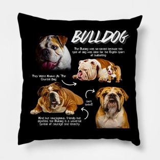 Bulldig Fun Facts Pillow