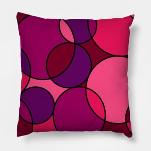 Pretty Pink Circles Pattern Pillow