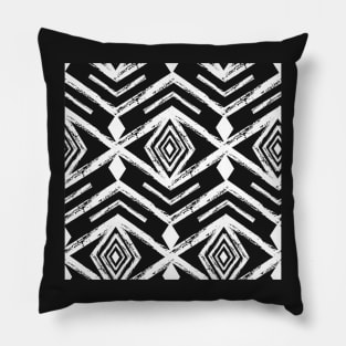 Black and White Tribal Pattern Pillow