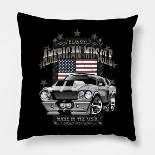 Classic American Muscle Car Pillow