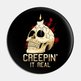 Halloween Costume Scary Skeleton Skull Face Horror Party Pin