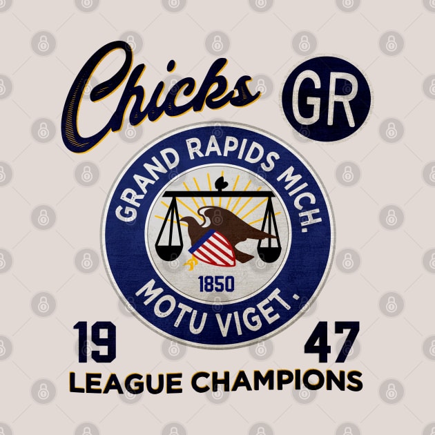 Grand Rapids Chicks • AAGPBL Patch • Grand Rapids, Michigan by The MKE Rhine Maiden