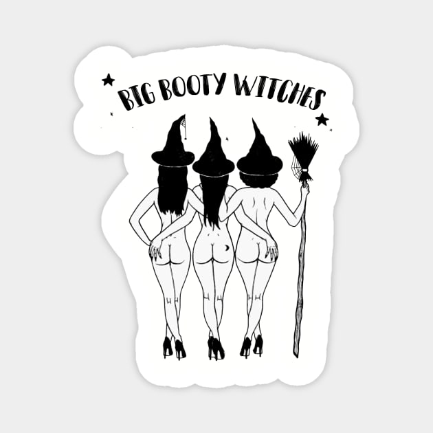 Halloween Shirt, Big booty Witches Halloween Hoodiefor Women, Halloween Witch Shirt Woman, Funny Halloween Magnet by McphersonHaynesnob2l