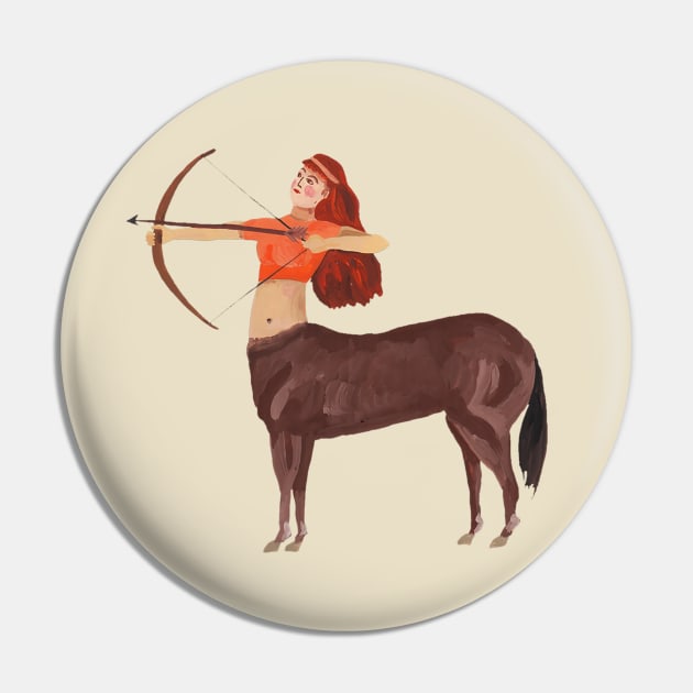 Sagittarius Warrior Woman Pin by Das Brooklyn