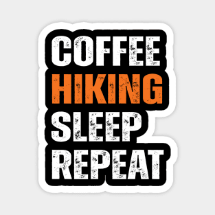 Coffee Hiking Sleep Repeat Outdoor Adventure Magnet