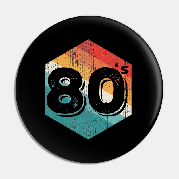 Vintage 1980 Retro Legendary, Birthday Pin by kiwodesign