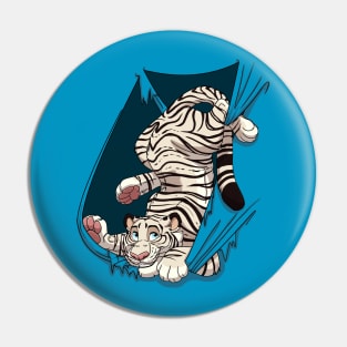 Mischievous White Tiger Pin