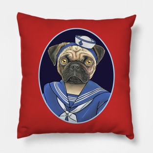 Sailor Pug Pillow