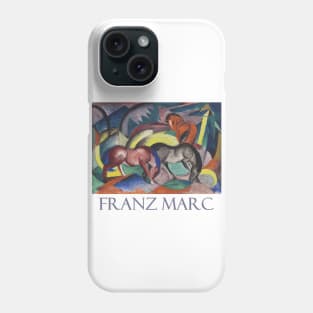 Three Horses by Franz Marc Phone Case