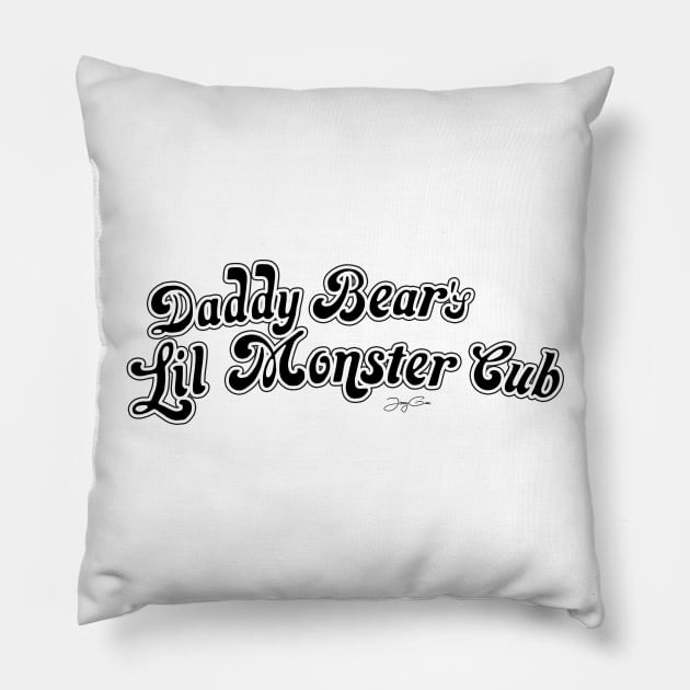 Lil Monster Cub simple Pillow by JayGeeArt