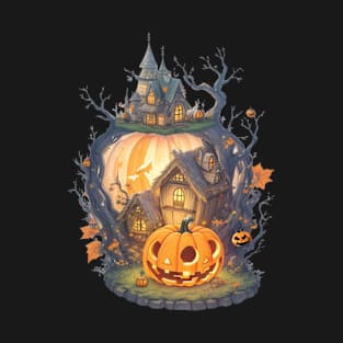 Enchanted forest halloween Pumpkin Sticker T-Shirt