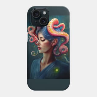 Girl with Octopus Hair Phone Case