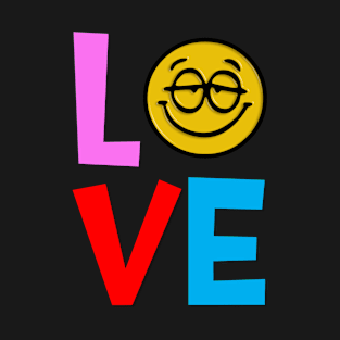 Love smiley face emoji women’s be happy style T-Shirt