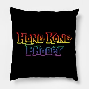 Hong Kong Phooey Titles (rainbow effect) Pillow