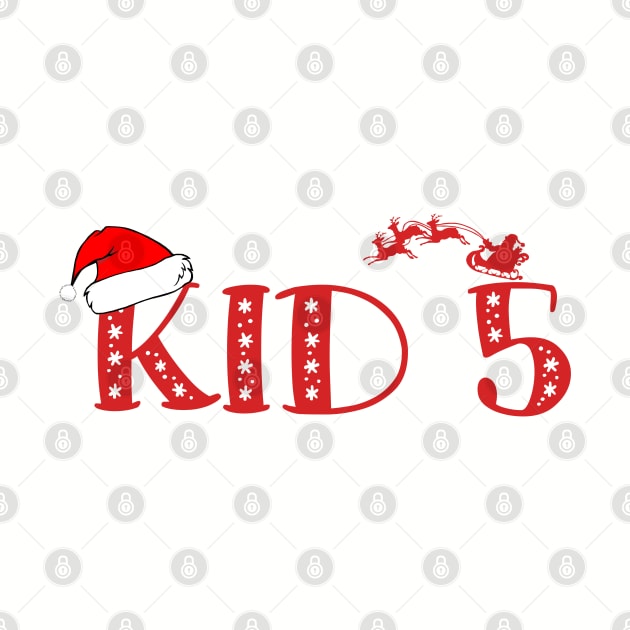 Christmas Family Name "Kid 5" Photo Design Shirt by TonTomDesignz