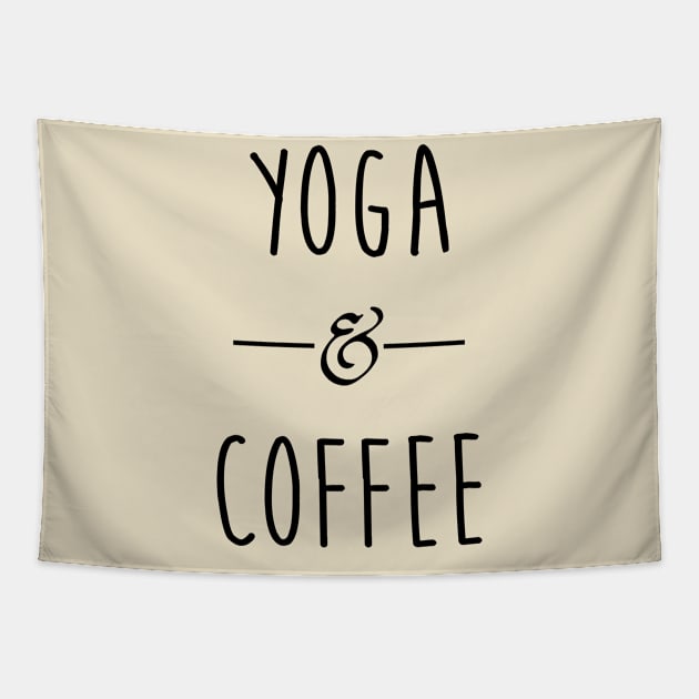 Yoga and Coffee Tapestry by Iskapa