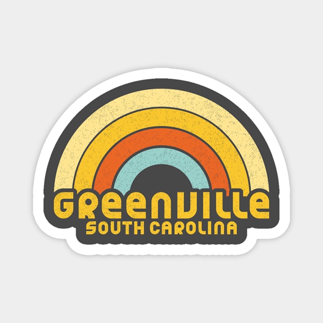 Retro Greenville South Carolina Magnet by dk08