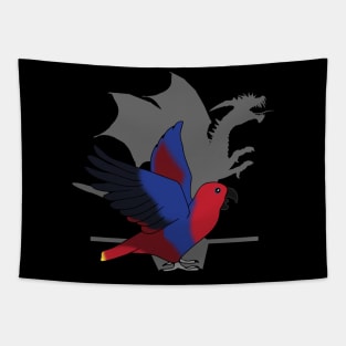 Female Eclectus Dragon Shadow Tapestry