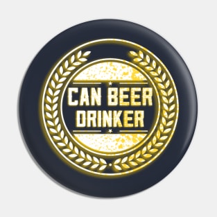 Funny Beer Can Beer Drinker Ale Lager Loving Beverage Drinking Pin