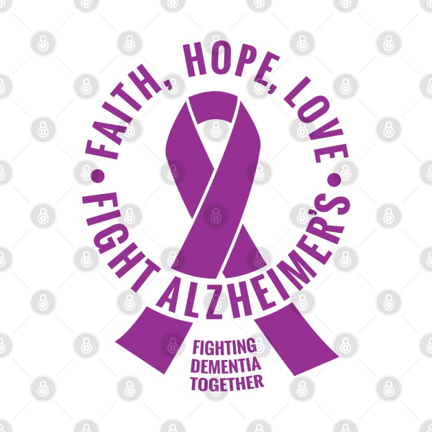 Alzheimer's Awareness T-shirt. Fight Alzheimer's Ribbon by spacedust