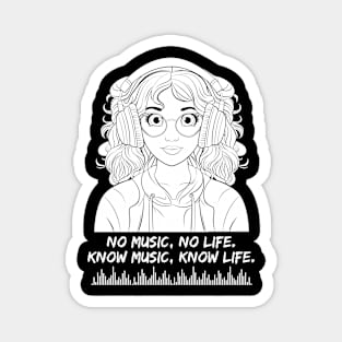 No music, no life. Know music, know life Magnet