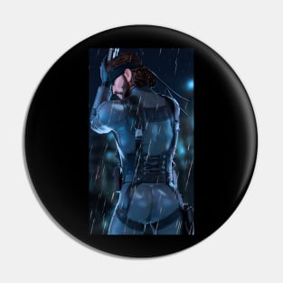 Solid Snake in the rain Pin