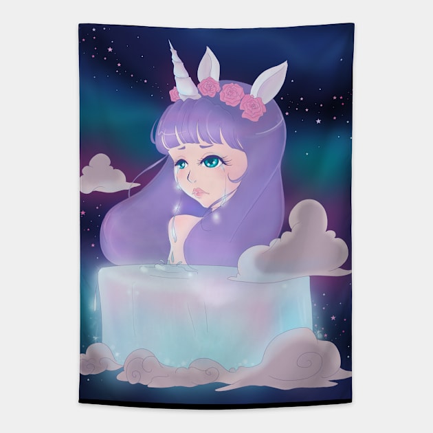 Unicorn Tears Tapestry by Kittykaya