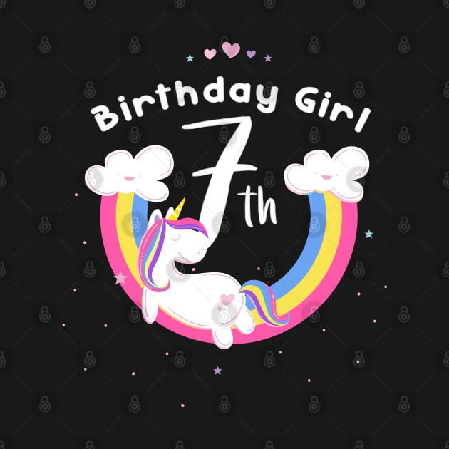 Unicorn 7th Birthday girls to 7th Birthday girls - Gift For 7 year old by giftideas