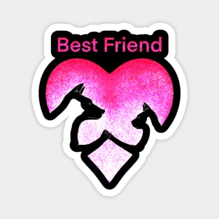 Dog and cat best friend love Magnet