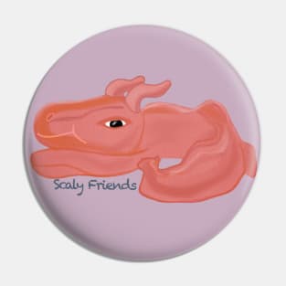 Rick the rose gold Dino - The Scaly Friend's Collection Artwort By TheBlinkinBean Pin