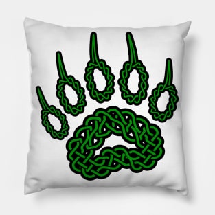 Celtic Knot Bear Paw Print Pillow